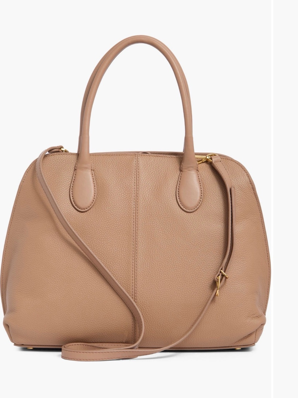 Vince Pebbled Dome Satchel - Beige Tan - Picture 3 of 10